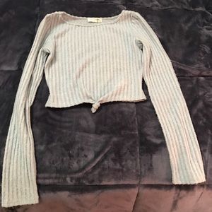 Light blue cropped long sleeve